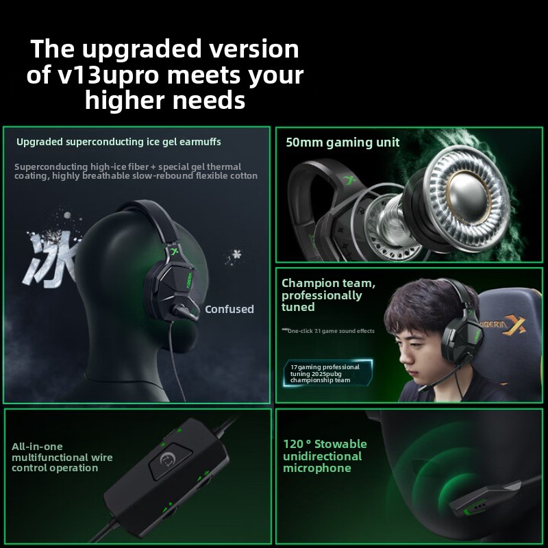 XIBERIA V13 PRO Over-Ear Gamin - Gaming Headset 7.1 ulasan dan harga