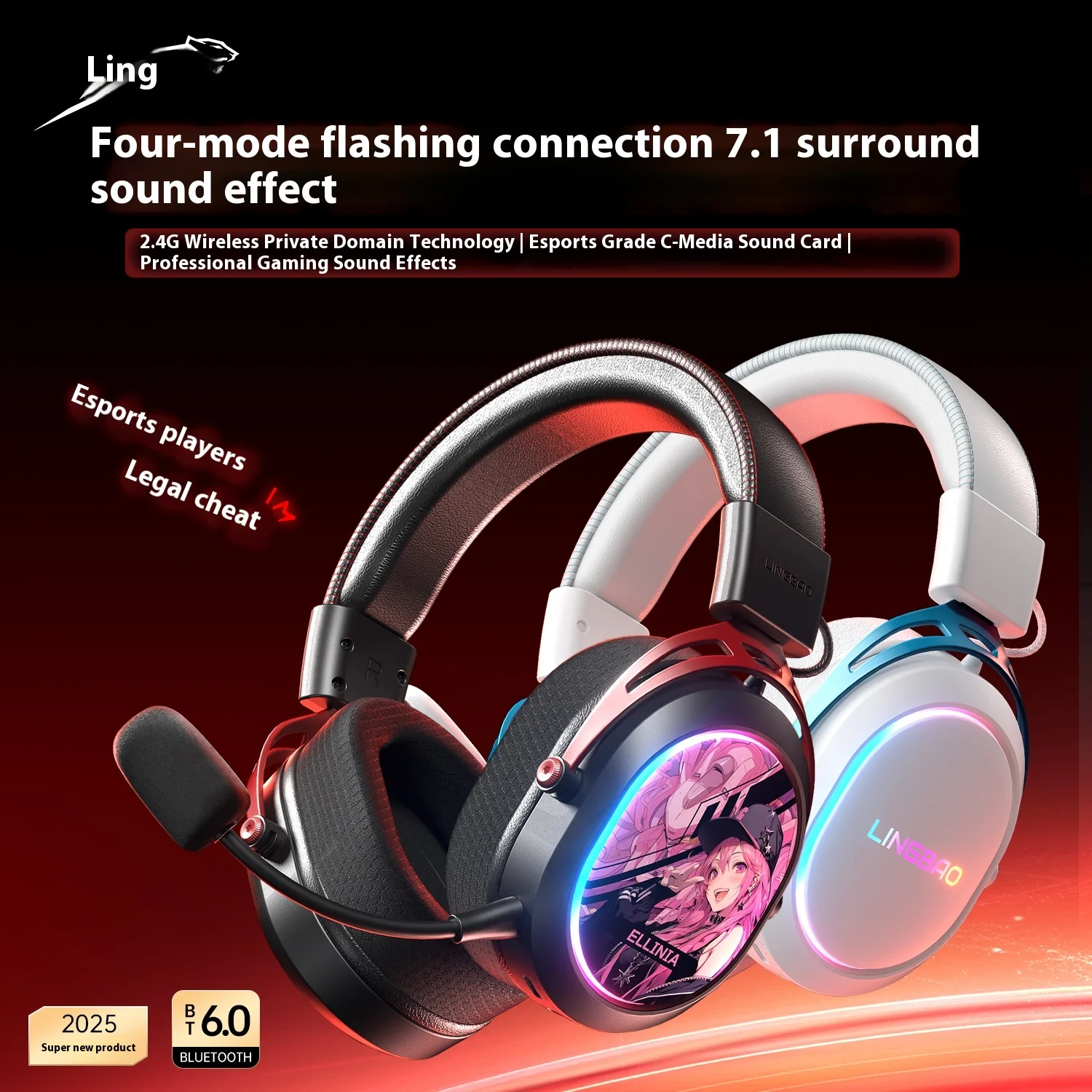 LingBao T9 Pro Max Wireless He - Gaming Headset 7.1 ulasan dan harga