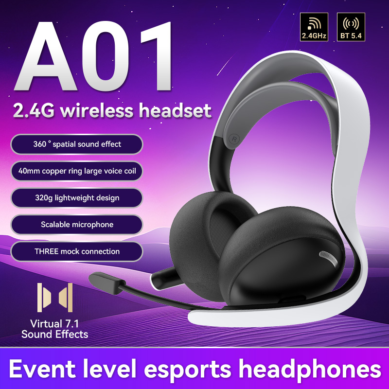2.4G Wireless/Wired/BT A01 Gam - Gaming Headset 7.1 ulasan dan harga