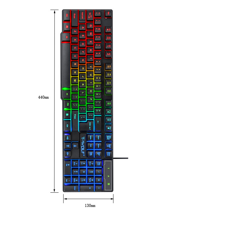 Gaming Keyboard Wired Glowing  - Esports Gaming Logo ulasan dan harga