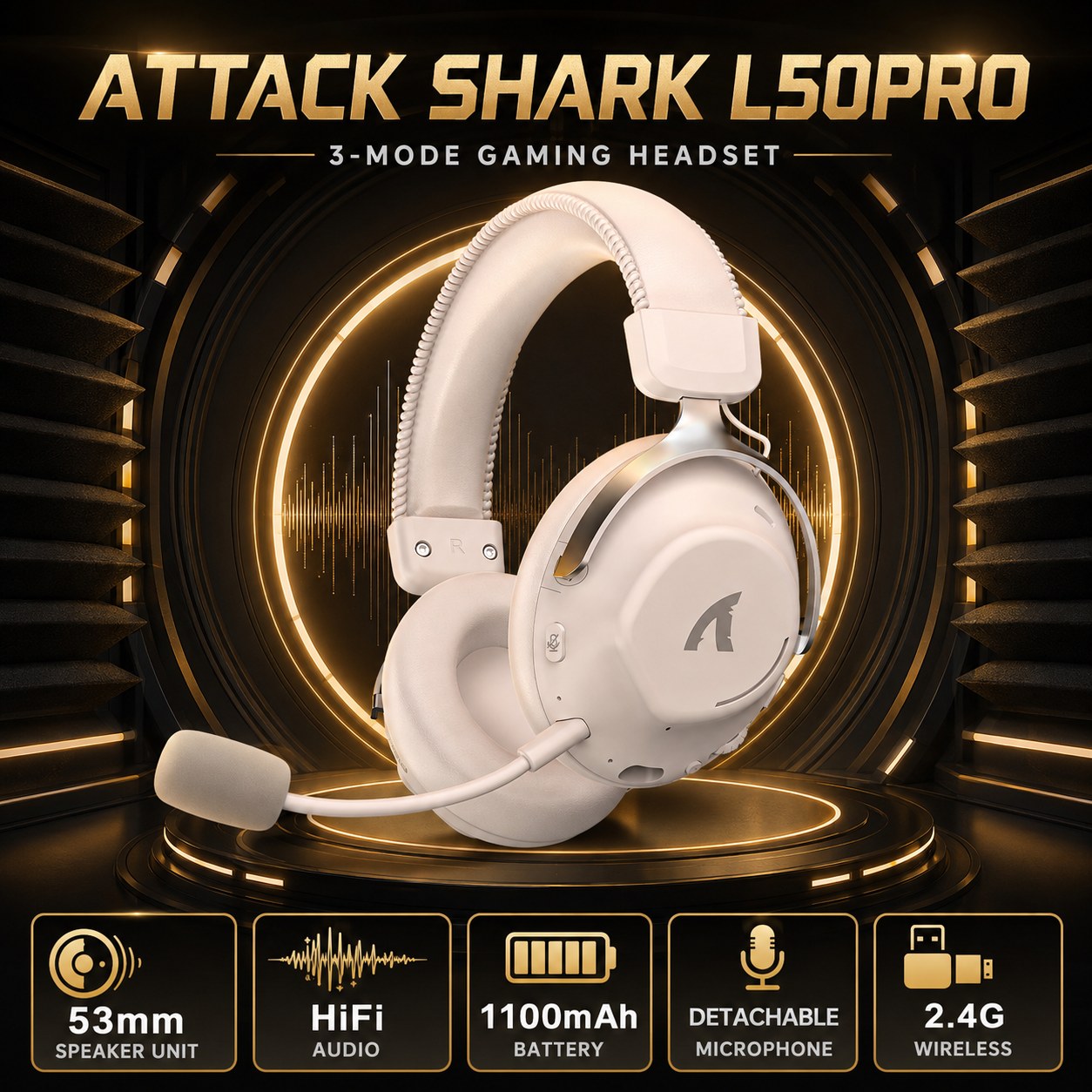 ATTACK SHARK L50Pro Gaming Hea - Gaming Headset 7.1 ulasan dan harga